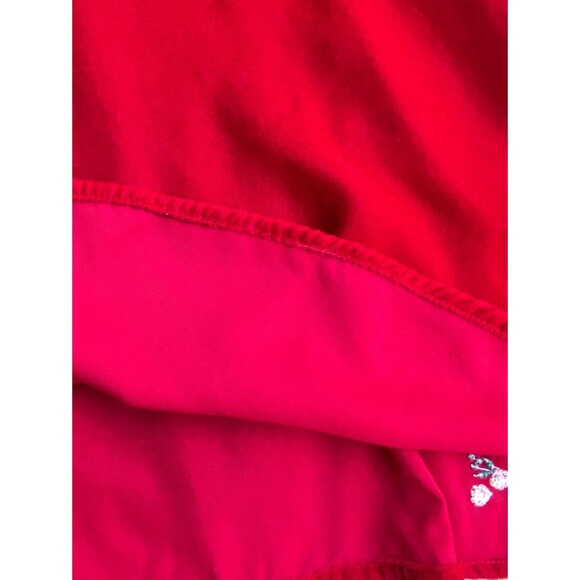 Girls Red Velvet Embroidered Dress Bell Sleeve Size 7/8 Easter Christmas Holiday - Picture 11 of 12